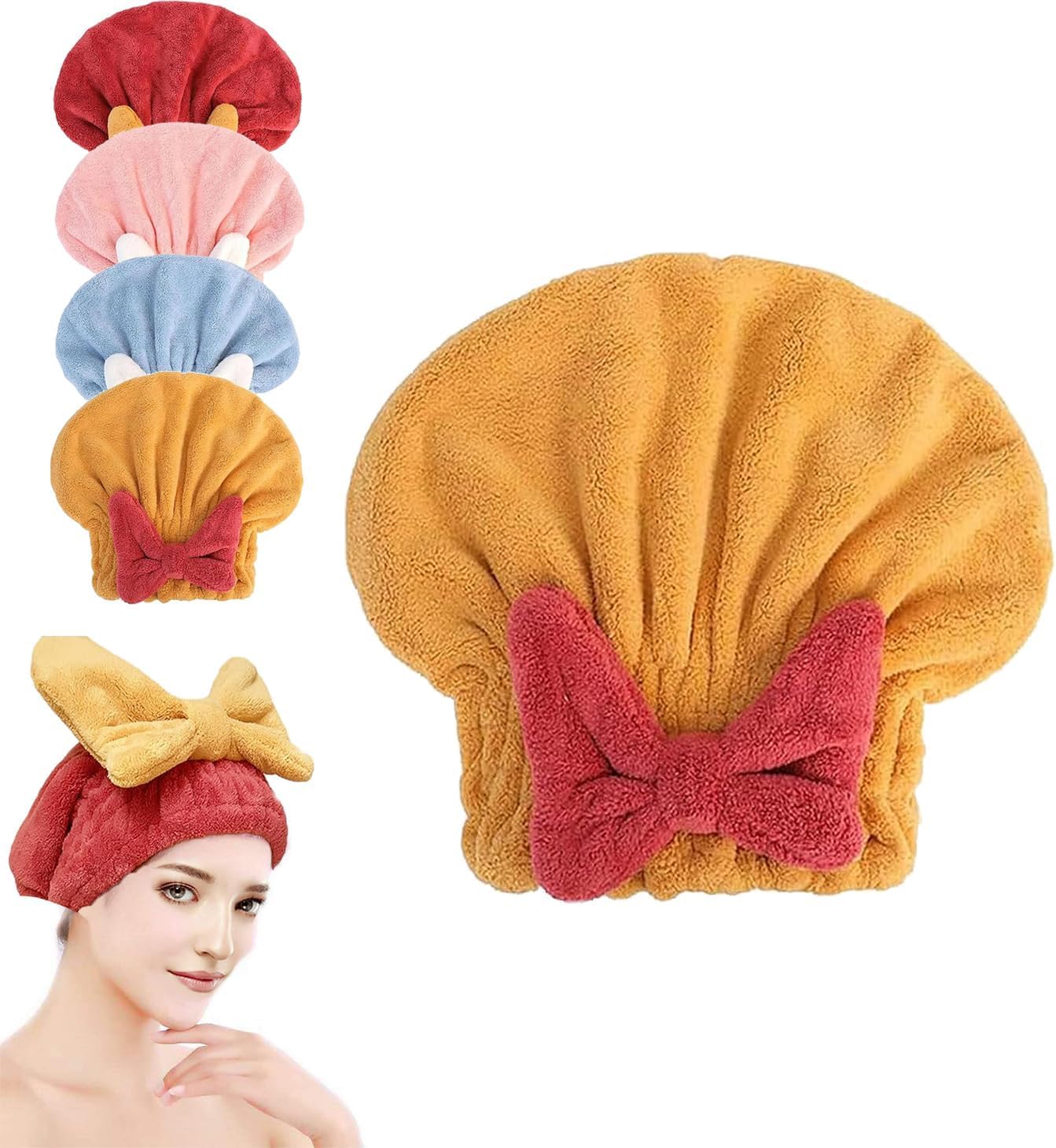 Microfiber Hair Drying Cap - Quick Dry & Absorbent -6 Microfiber Hair Drying Cap - Quick Dry & Absorbent -6