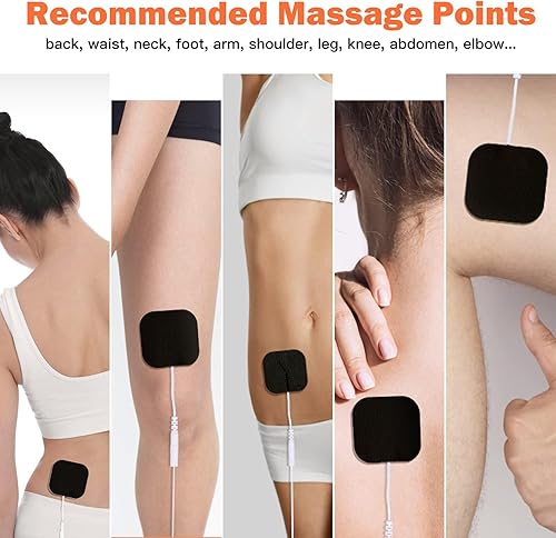 Miniatura 4 de Paquete de 24 almohadillas de repuesto TENS de 2 x 2 pulgadas que se reutilizan más de 45 veces, almohadillas autoadhesivas mejoradas compatibles