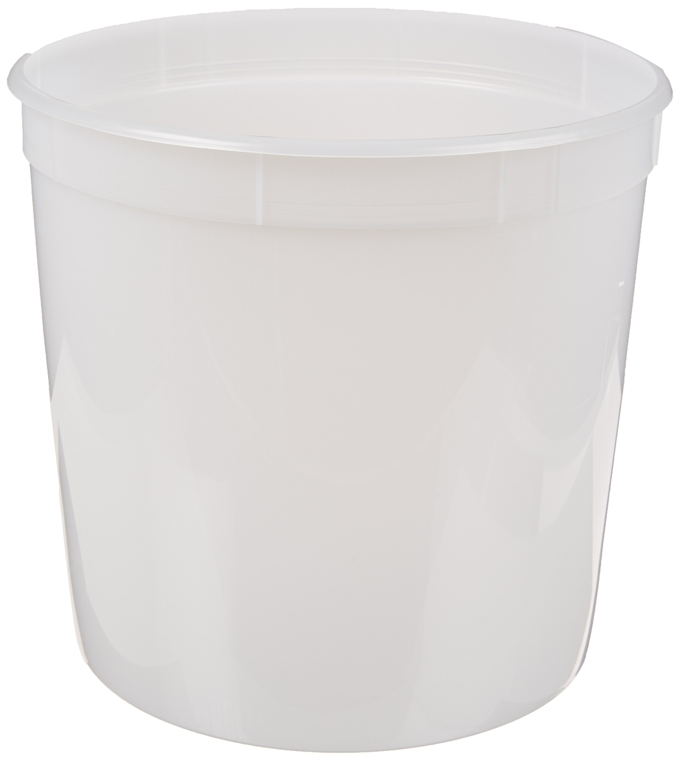 Dynalon 453635 HDPE Natural Disposable Specimen Container with Lid, Translucent, 4800ml Capacity (Case of 25)