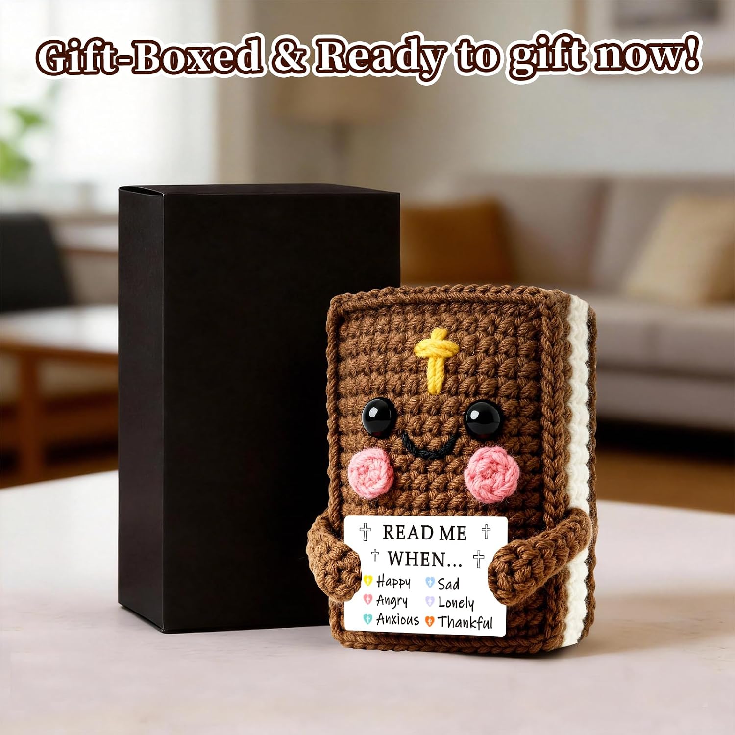 Bible Verse Inspirational Positive Birthday Gifts for Women Men Teens Daughter Son Religious Christian Faith Gifts Crochet Gifts with 18 Prayer Cards Baptism Confirmation Girls Boys Daughter Son