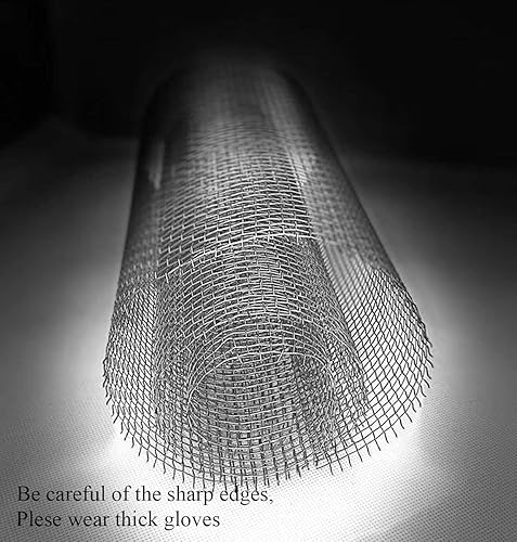 Miniatura 4 de Krzaw 5 malla de alambre tejido de acero inoxidable 304 - 12 x 36 pulgadas (11.8 in x 35.4 in) malla de protección de ventilación de aire para