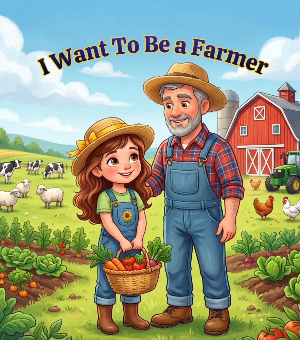 I Want To Be a Farmer: A Children's Picture Book About Farming, Farm Animals, Crops & Where Food Comes From. (My First Jobs Series)