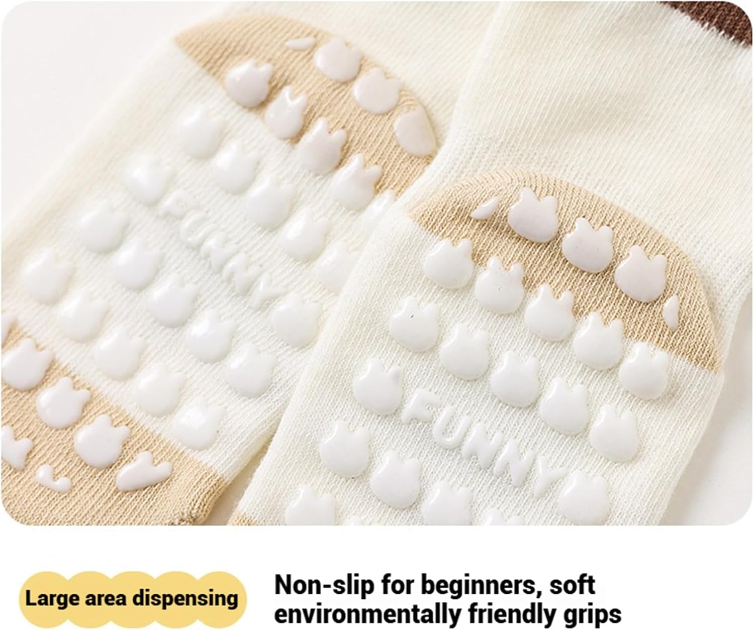 Baby Toddler Non-Skid Crew Socks with Grips Girl Boy Non Slip Socks Infant Newborn First Walking Floor Socks 8 Packs