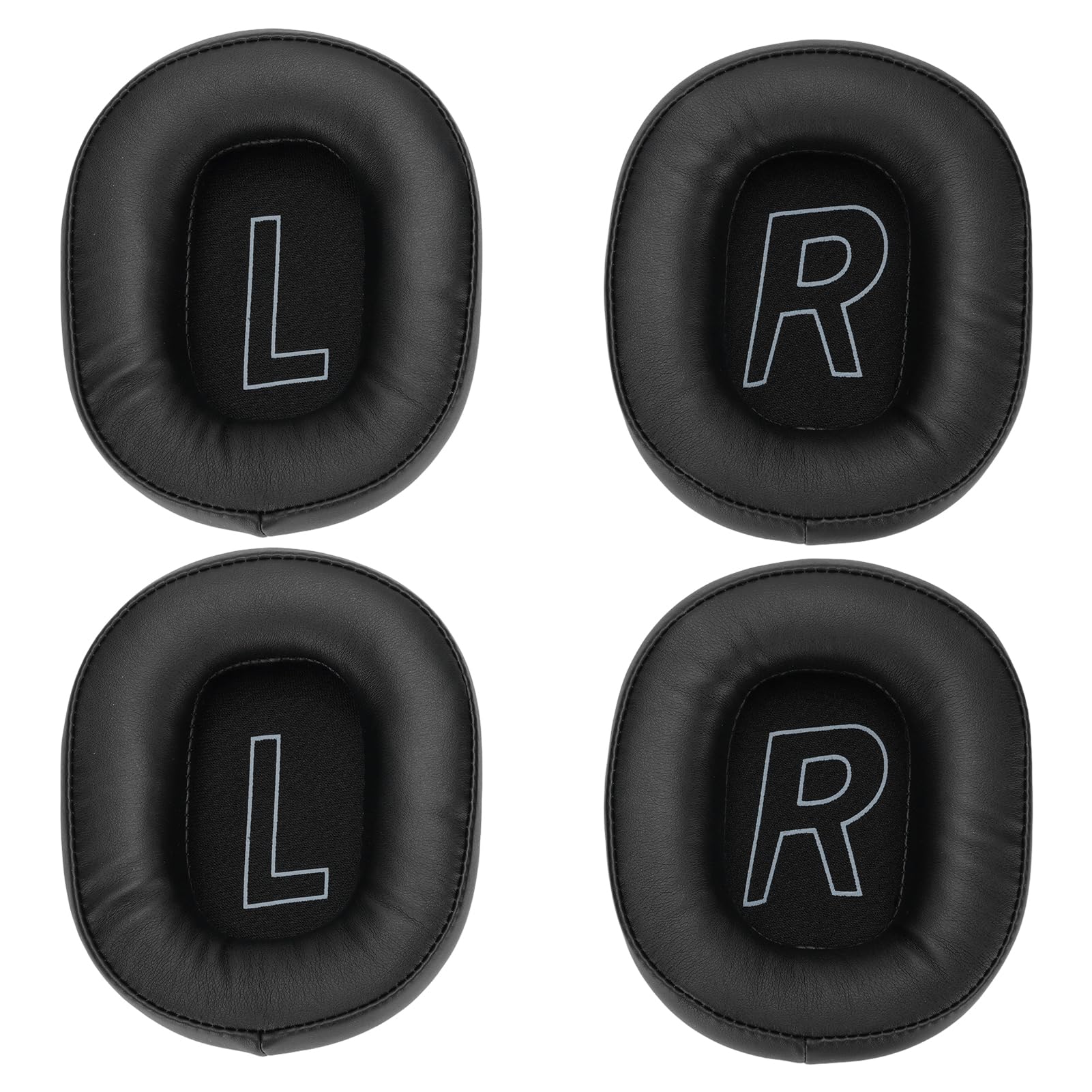 Ejoyous Cuscinetti Auricolari di Ricambio, Cuscinetti Auricolari in Memory Foam in Pelle Proteica, 2 Paia di Morbidi Spessi e Isolanti Acustici per Cuffie da Gioco HECATE (BLACK)