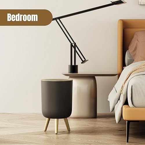 Miniatura 3 de URALFA Cubo de basura con sensor de movimiento, cubo de basura automático para baño con tapa, cubo de basura sin contacto con patas, pequeña cesta