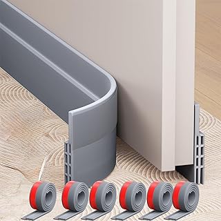 2 Pack Under Door Draft Stopper Weather Stripping Door Sweep Seal for Noise Cold Air Insulation Lime 6pcs