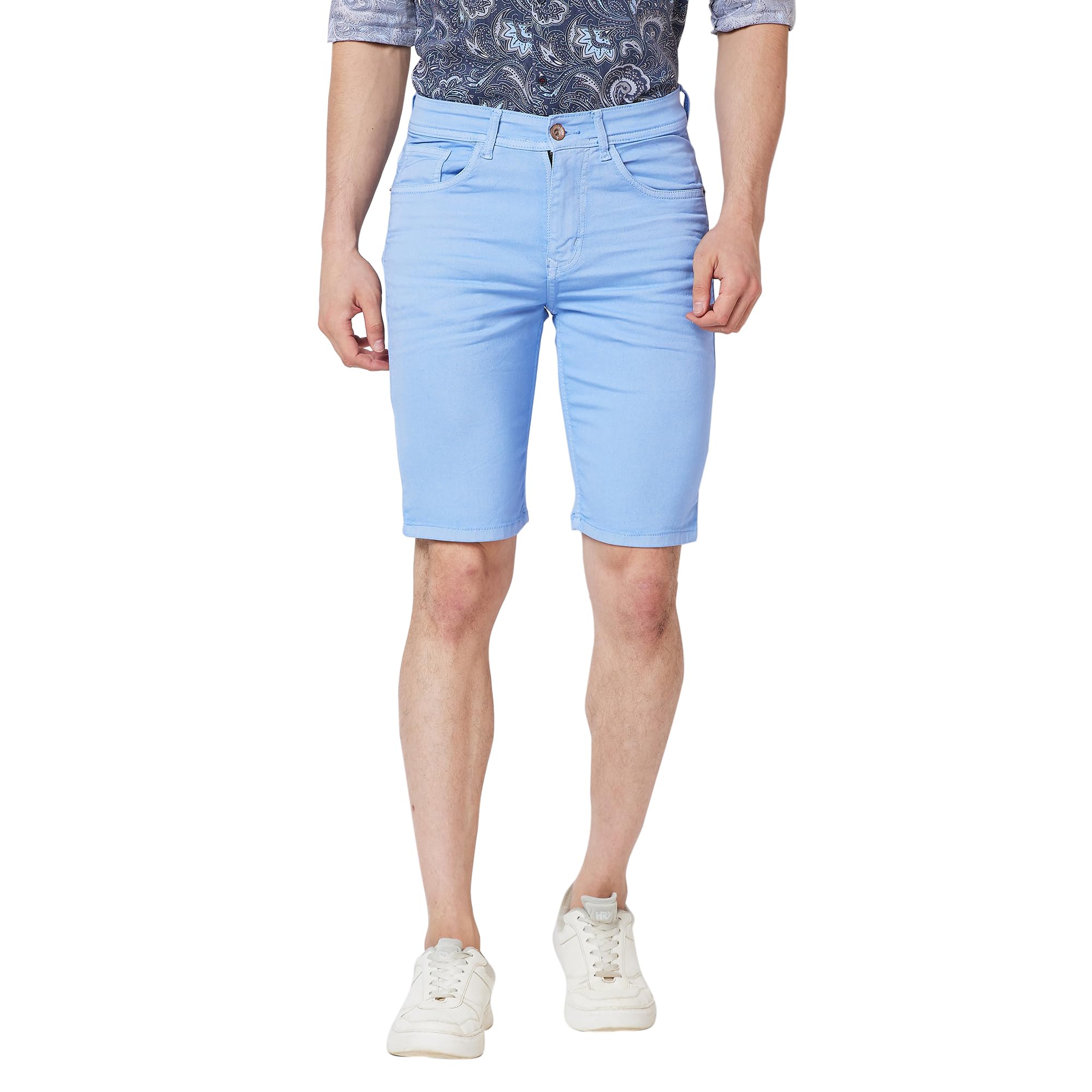 mode de base Sky Blue Classic Design Shorts for Mens