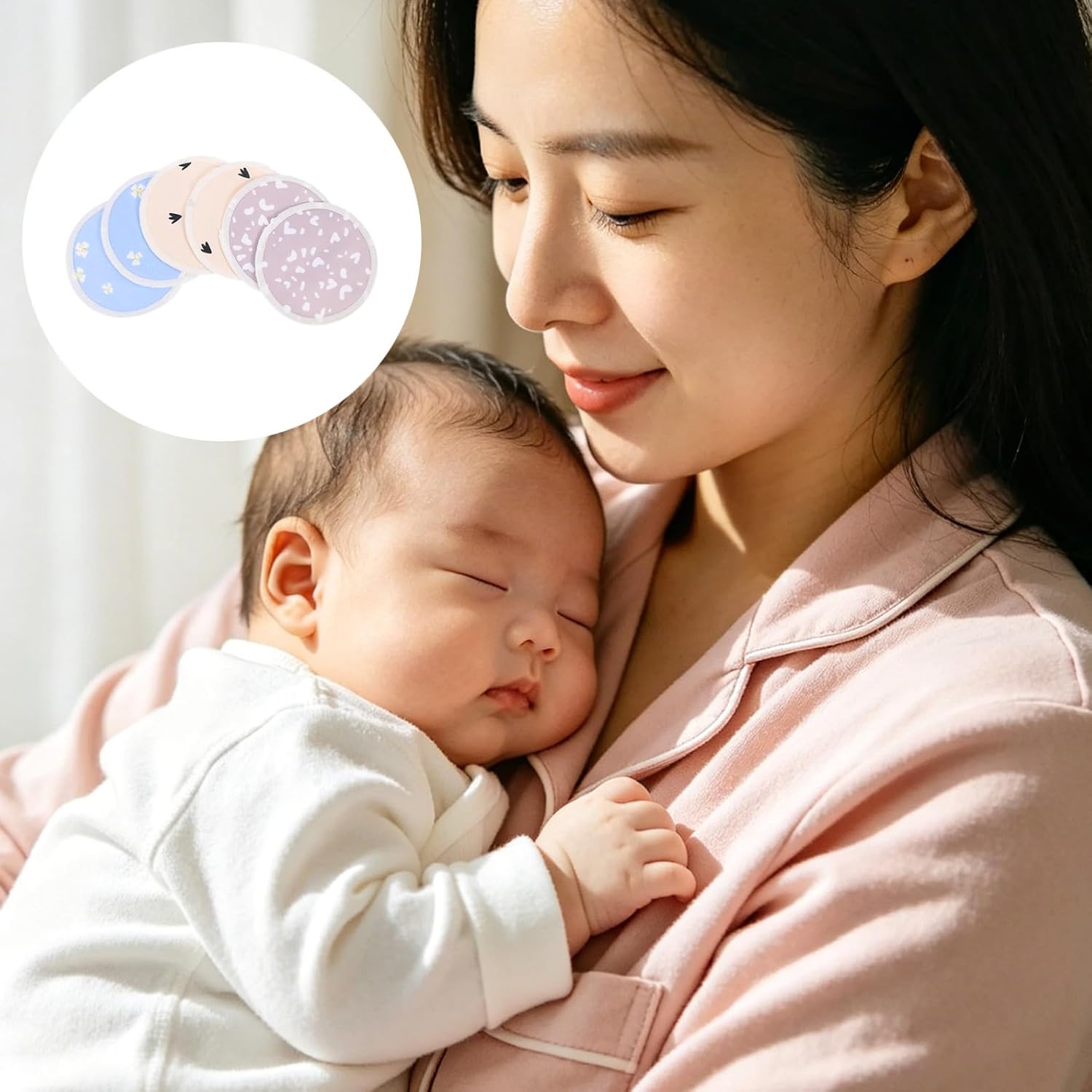 Toyvian 1set Washable -galactorrhea Breast Pads for Women Reusable Nursing Pads Comfortable Natural Material for Lactating Mothers Convenient for Daily Use