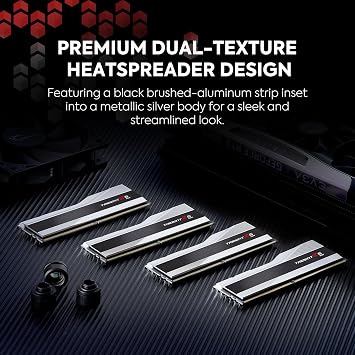 G.SKILL Trident Z5 RGB Series DDR5 RAM (Intel XMP 3.0) 64GB (2x32GB) 6400MT/s CL32-39-39-102 1.40V Desktop Computer Memory U-DIMM - Metallic Silver (F5-6400J3239G32GX2-TZ5RS)