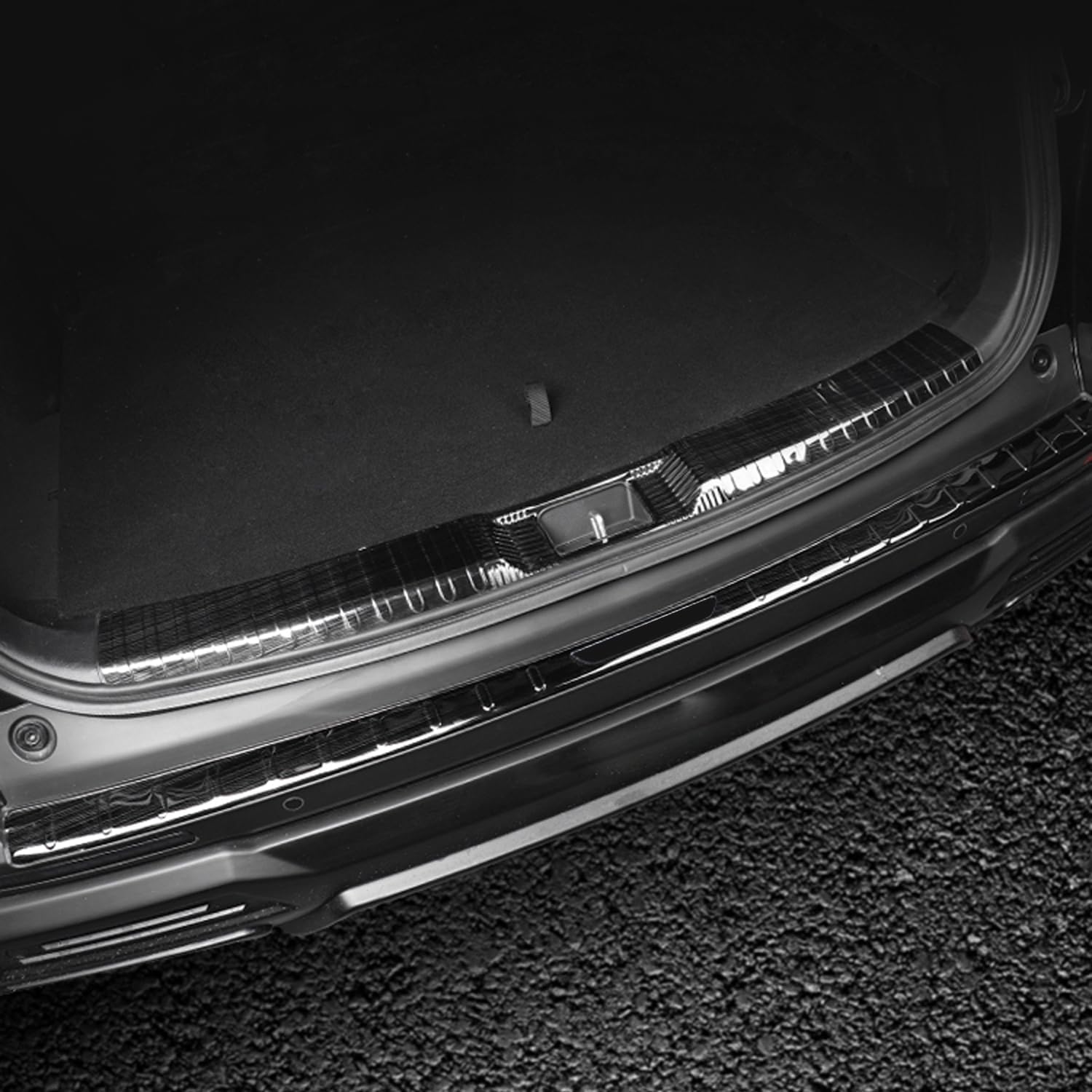 HIGH FLYING for Honda CR-V CRV 2023 2024 2025 2026 Car Accessories Rear Bumper Guard Sill Plate Protector Stainless Steel 2pcs (Black, Inner & Outer)
