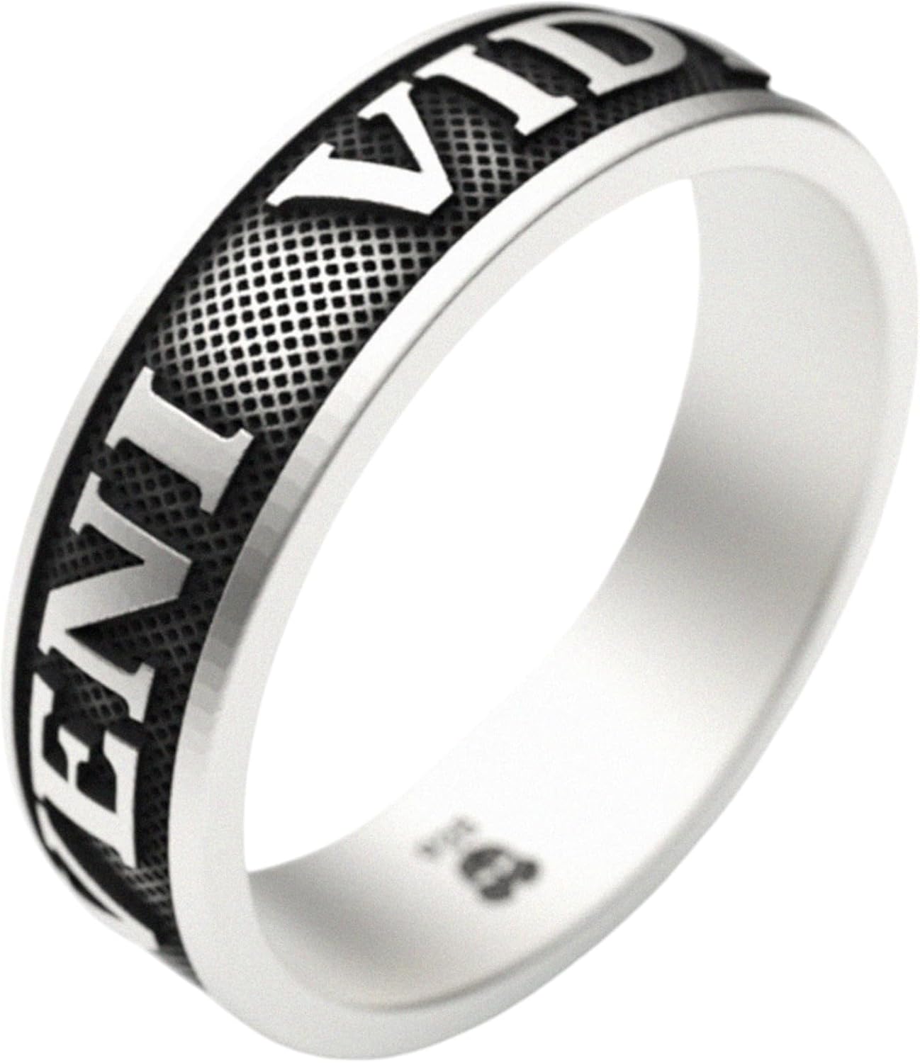 Veni Vidi Vici Ring - 925 Sterling Silver, Handcrafted Inspirational Latin Phrase Jewelry