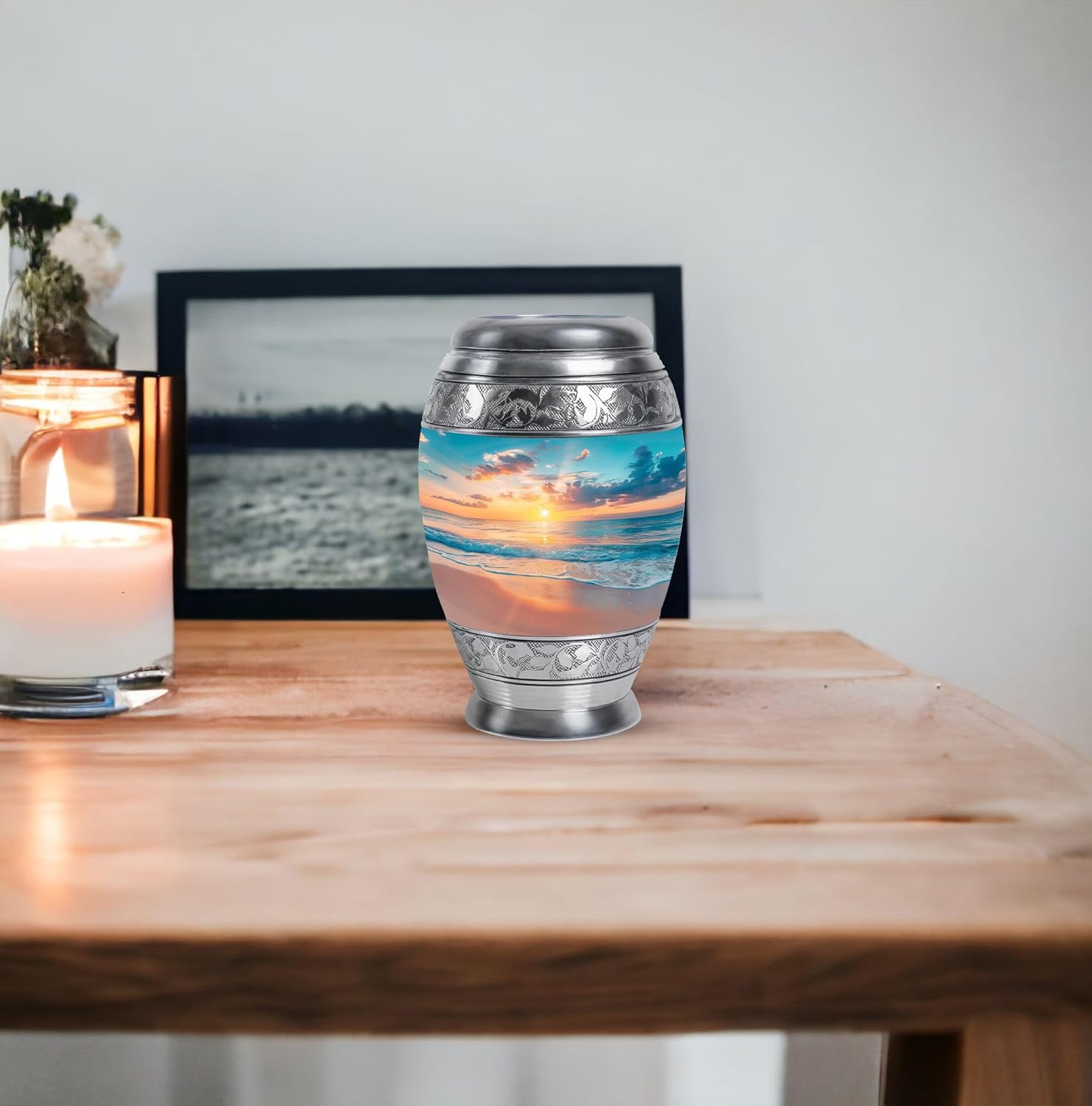 Beach Urn - Mini Urns for Human Ashes - Companion Urn - Cremation Urns for Adult Ashes Men - (3 inch Pack of 1)