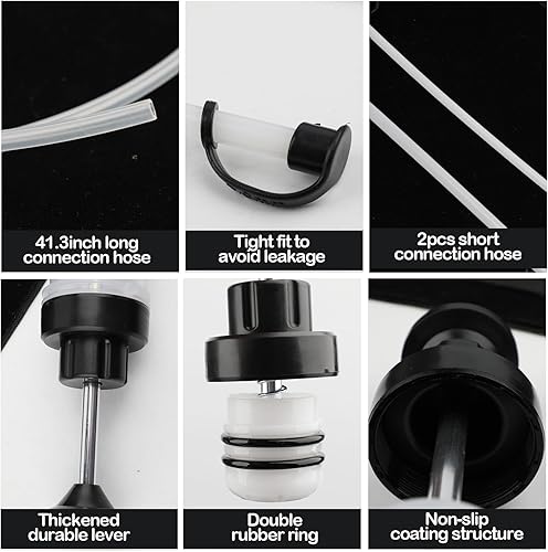 Miniatura 6 de Extractor de fluidos Jeringa de aceite multiusos con 500 CC, bomba de succión de aceite con manguera de goma larga, bomba de jeringa de fluido