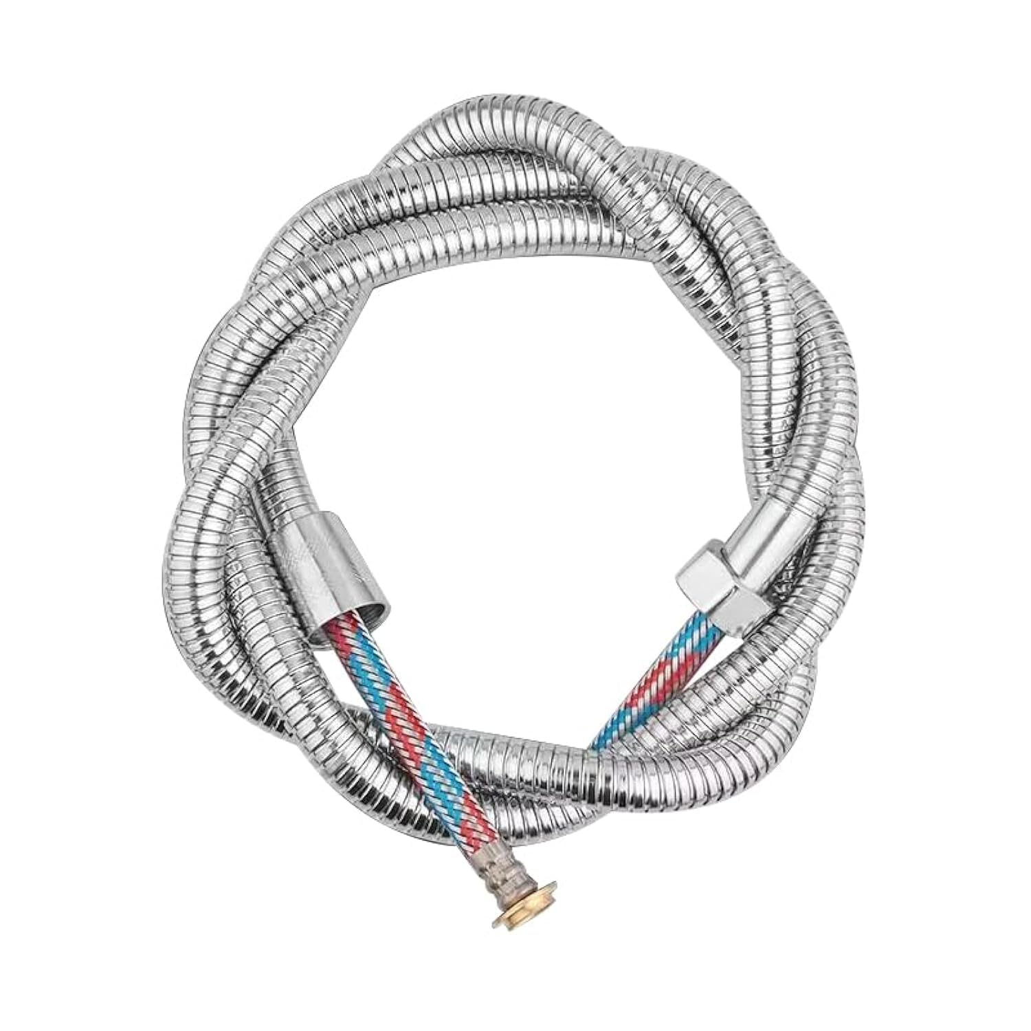 CAROSKI Flexible Stainless Steel Shower Hose Pipe 1.5M with Brass Connector, Leak-Proof & Rust-Resistant Water Supply Pipe for Bathroom, Sink, Basin, Faucet – Hot & Cold Water Compatible