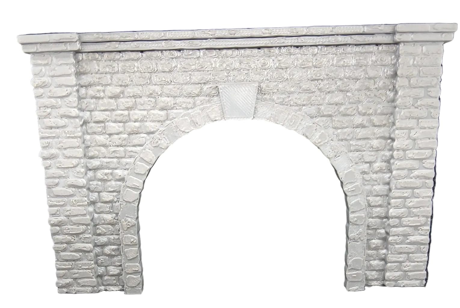 TT120 Gauge Twin Track Tunnel Portal Model Train Portal Entrance Stone Effect, Grey - Image 3