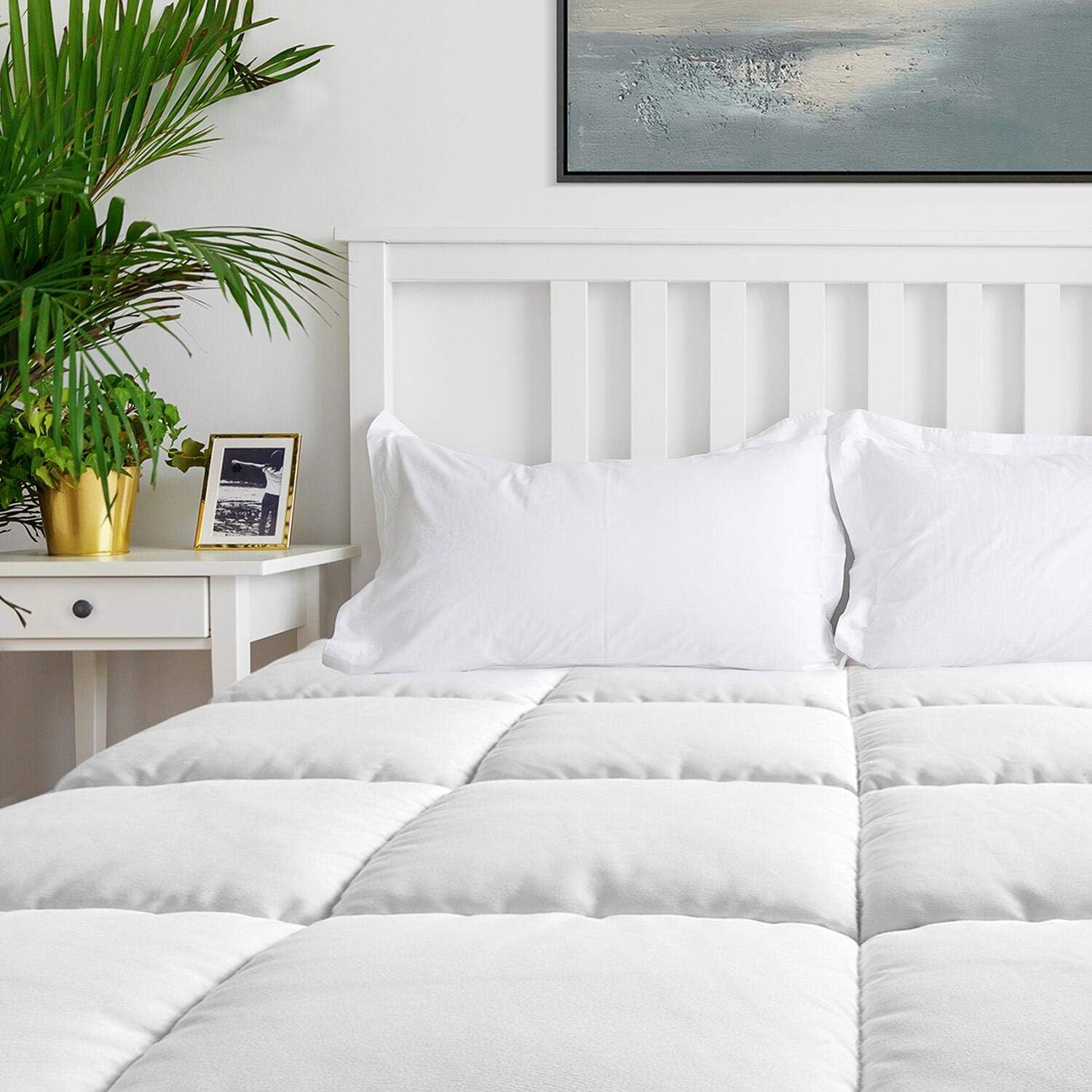 InGarden Mattress Pad- Queen Sized Cotton Hypoallergenic Quilted Mattress Topper Pillow Top Fitted Mattress Protector Soft Down Alternative Fill, Thick(8-21" Fitted Deep Pocket)