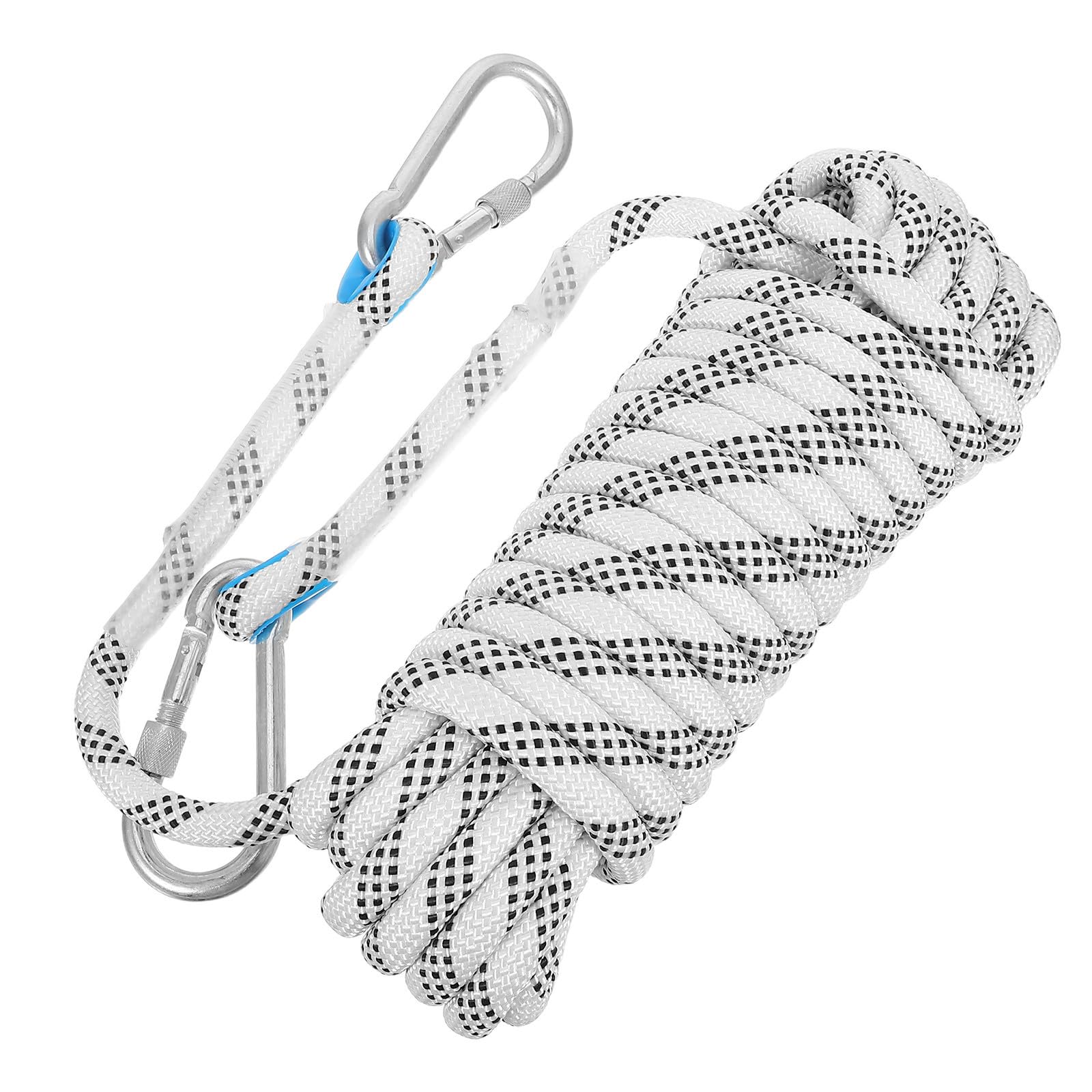 GALPADA Outdoor mit Karabiner mit 12mm Dicke Wäscheleine aus Polyester und 10m Länge rutschfest und Sonnenbeständig und Drehbarem Schnallen Design Belastbar für Camping und Balkon