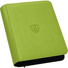 Toploader Binder,Holds 112 Toploaders, 4 Pocket Top Loader Binder for 3" x 4" Rigid Card Holders for Trading Cards or Sports Cards Binders Green