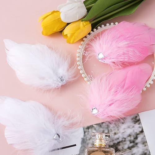 Miniatura 7 de ANCIRS Paquete de 4 pinzas para el pelo de plumas para mujer, pasadores de pelo en forma de ala mosca, accesorio para horquillas de los años 20,