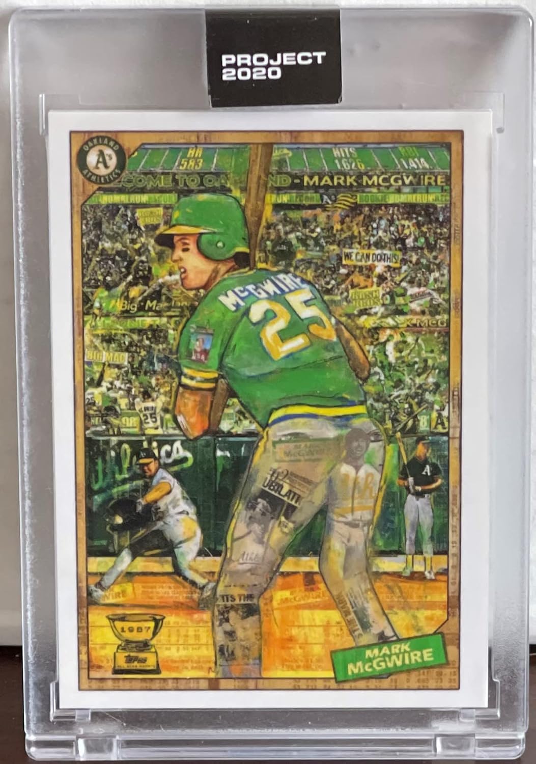 Mark McGwire 1987 Topps Baseball #356 All Star Rookie Special Insert Collectible Baseball Card - 2020 Topps 2020 Project Designed by Andrew Thiele #97 (Athletics)