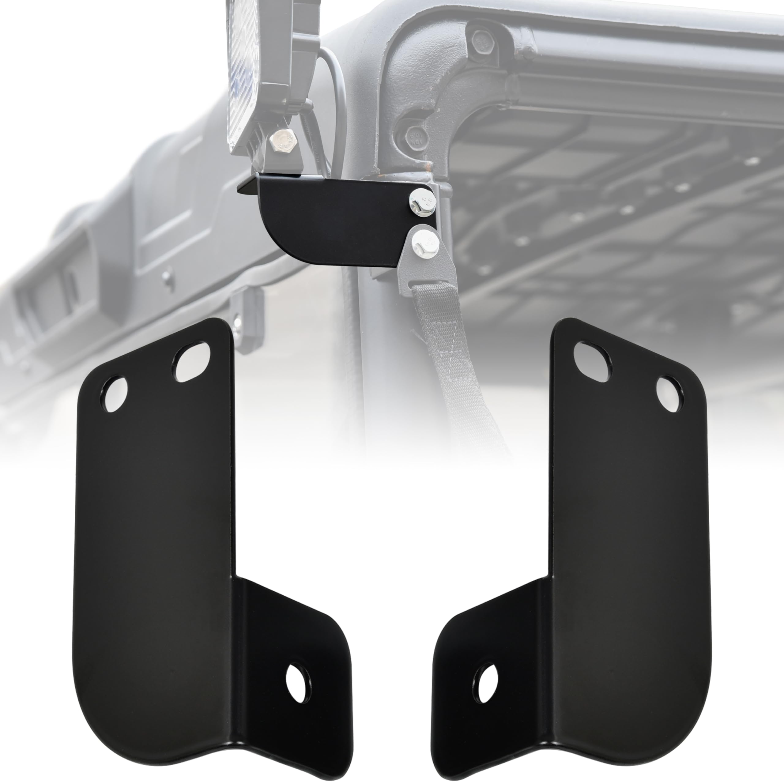 SAUTVS UTV Rear Roof Light Brackets, Rear Pro-fit Cage LED Light Mount Brackets Kit for Polaris Ranger Diesel ETX XP EV Crew 570 800 900 1000 2013-2024 Accessories (2PCS)