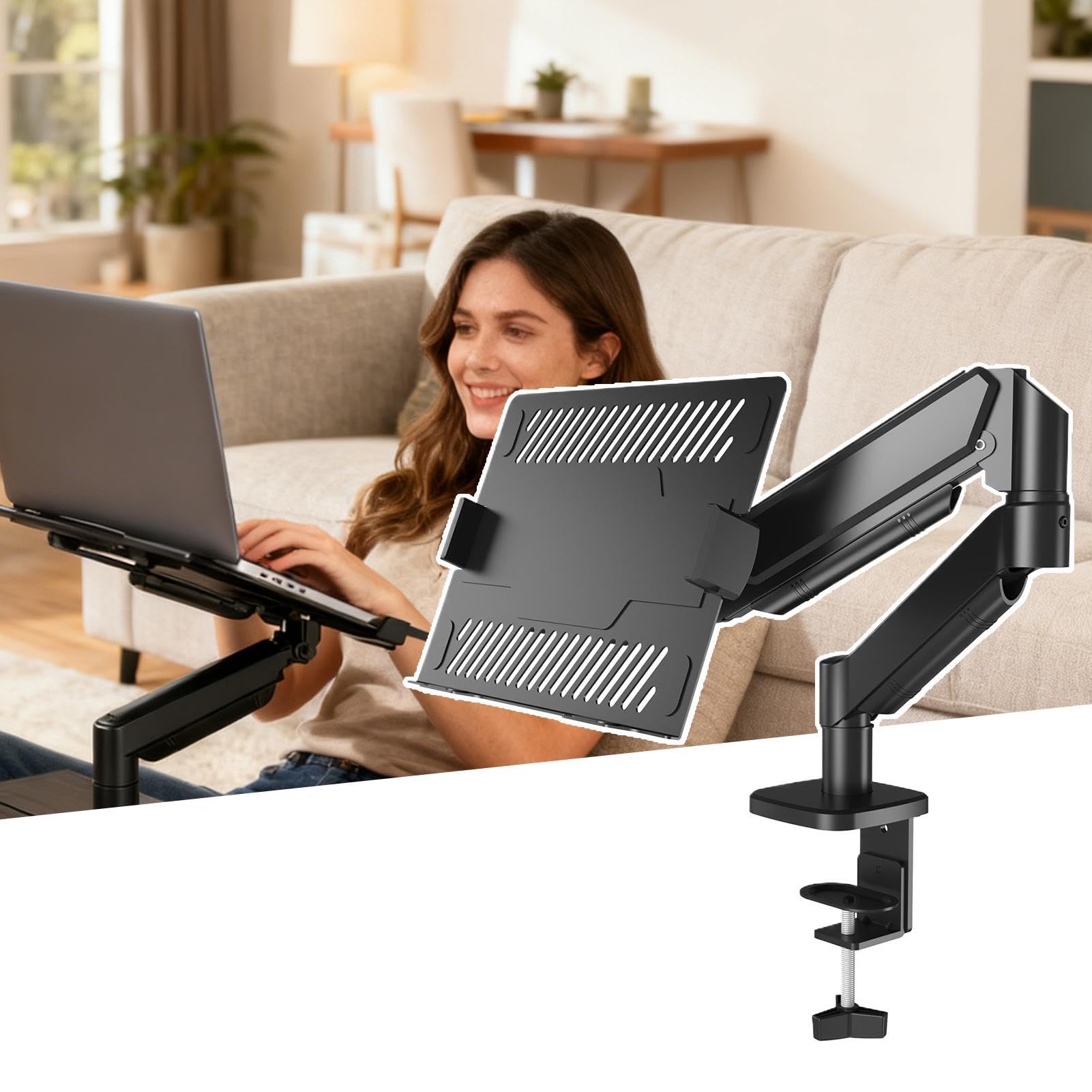 Supporto Regolabile per Laptop da Scrivania Supporto Verticale Per Computer | Scrivania per Monitor Per Ufficio Casa Camera Da Studio Sala Riunioni Aula