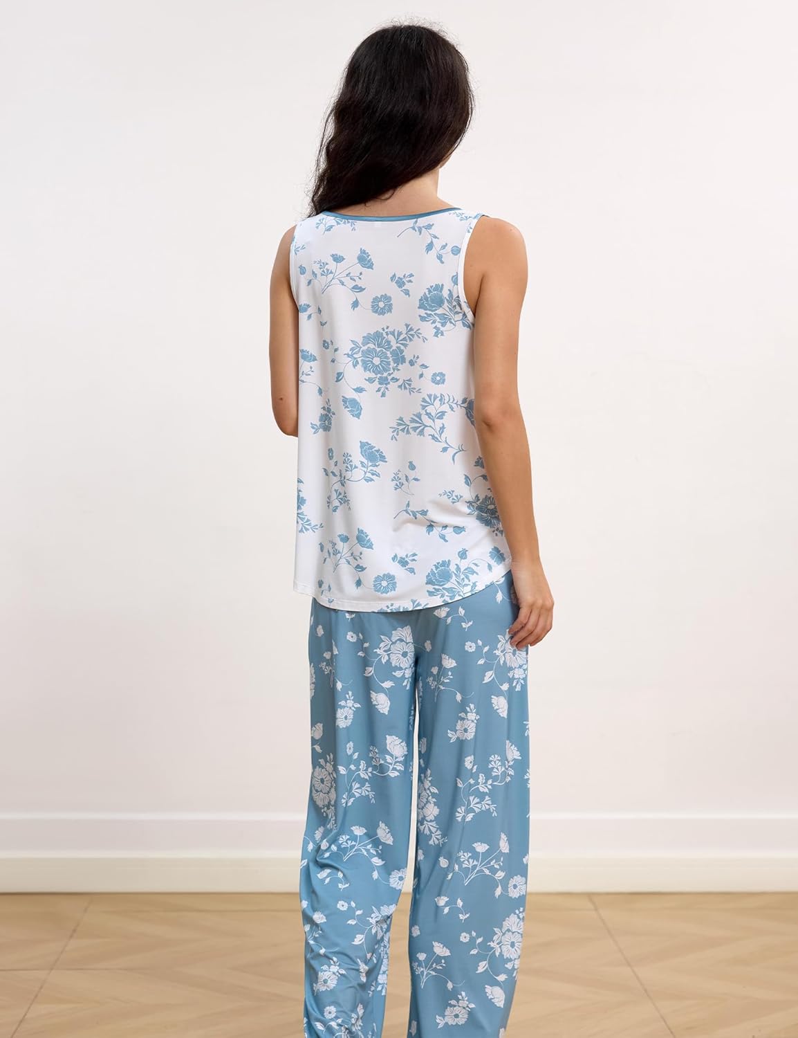 GYS Womens Pajama Set Bamboo Viscose Tank Top and Pants Soft 2 Piece Sleep Sets - Image 2