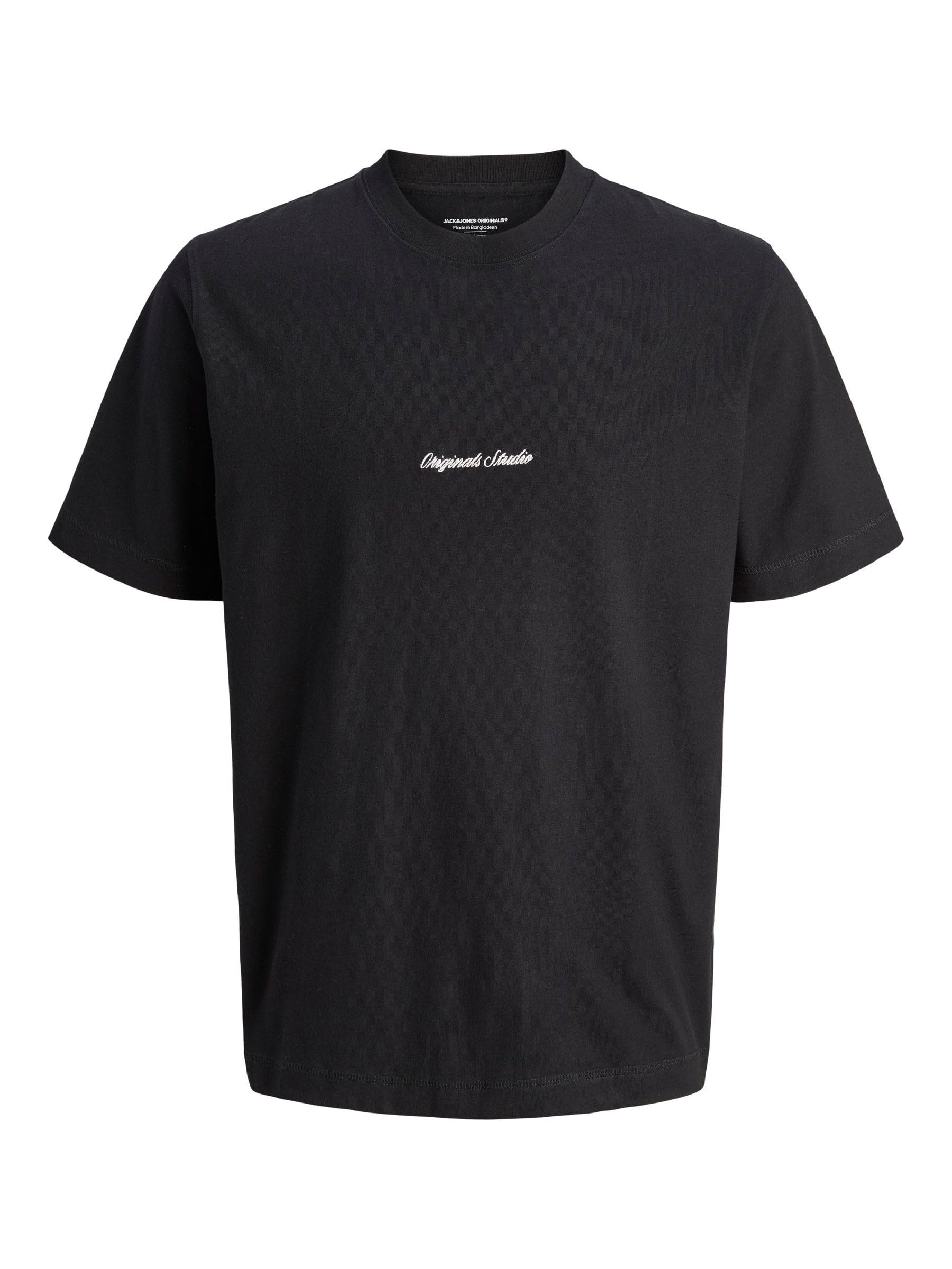 JACK & JONES Junior Jornorrebro Emb Tee Ss Cn Noos Jnr, Black, 14 Years