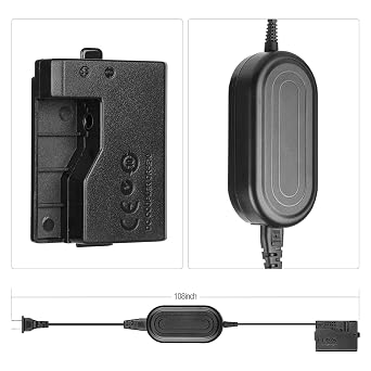 ENEGON ACK-E10 Dummy Battery and AC Adapter Kit, Replacement for Canon LP-E10 Battery, Compatible with EOS Rebel T7 T6 T5 T3 T100, Kiss X50-X90, 1100D-2000D