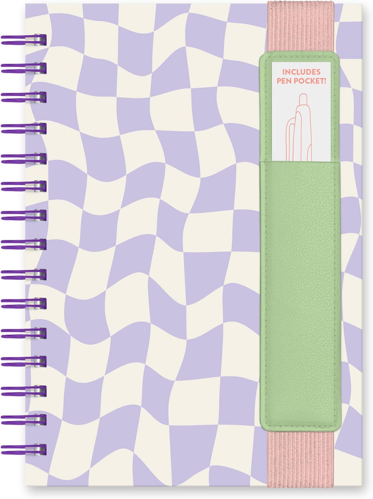 Oliver Spiral Notebook Planner with Pen Holder, Hardcover Lined Journal with 160 Pages, Lay-Flat Spiral Notebook, Office Supplies & Journaling Stationery, Mirage of Thoughts, 5.75" x 8.75"
