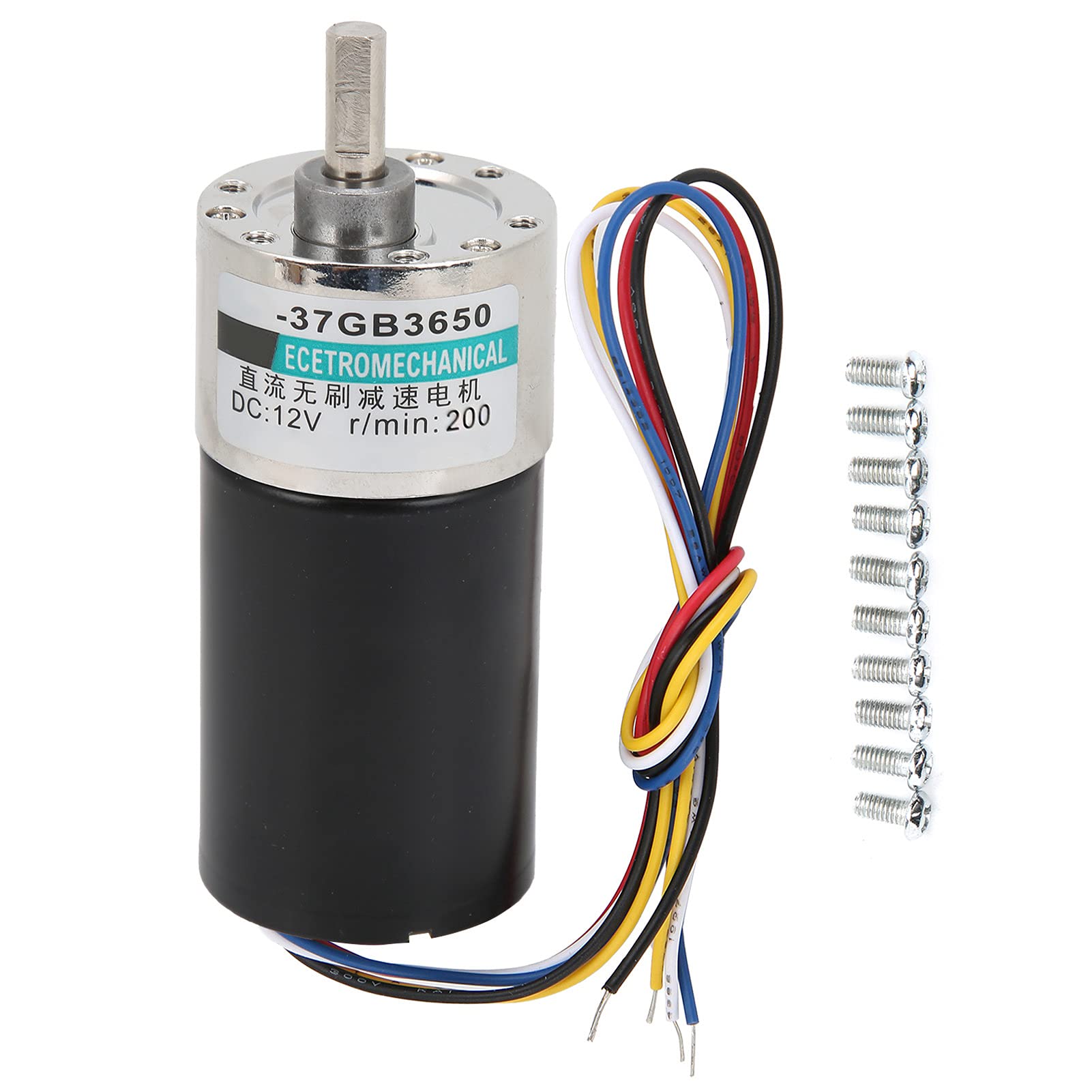 Bürstenloser DC12V Getriebemotor für CNC-Maschinen Hochpräzises Mikro-Untersetzungsgetriebe mit 200 U/min XD-37GB3650