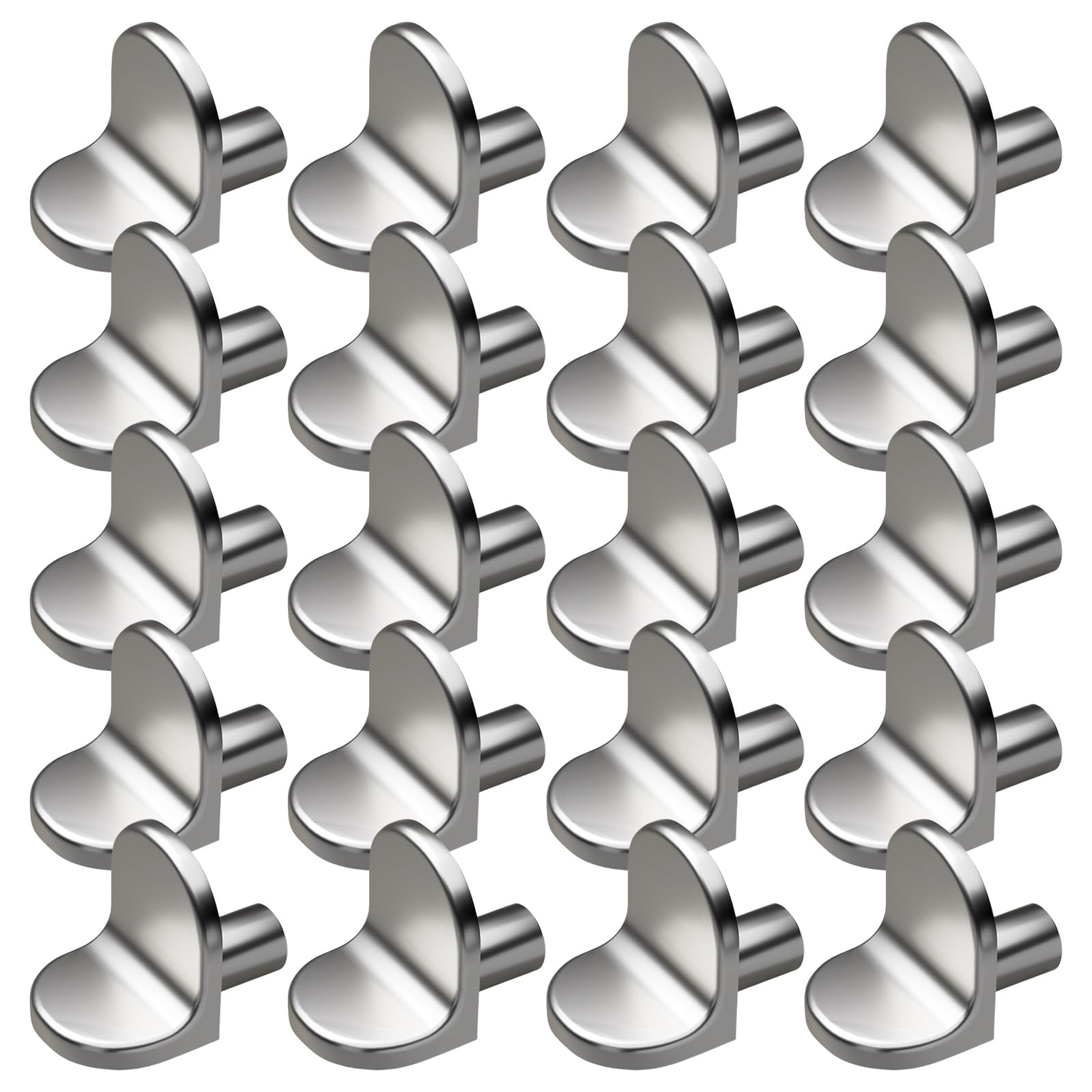 20Pieces Multipurpose Alloy Shelf Brackets Pin for Cupboards Bookcases and Closets Easy Installion Wardrobe Shelf Pegs