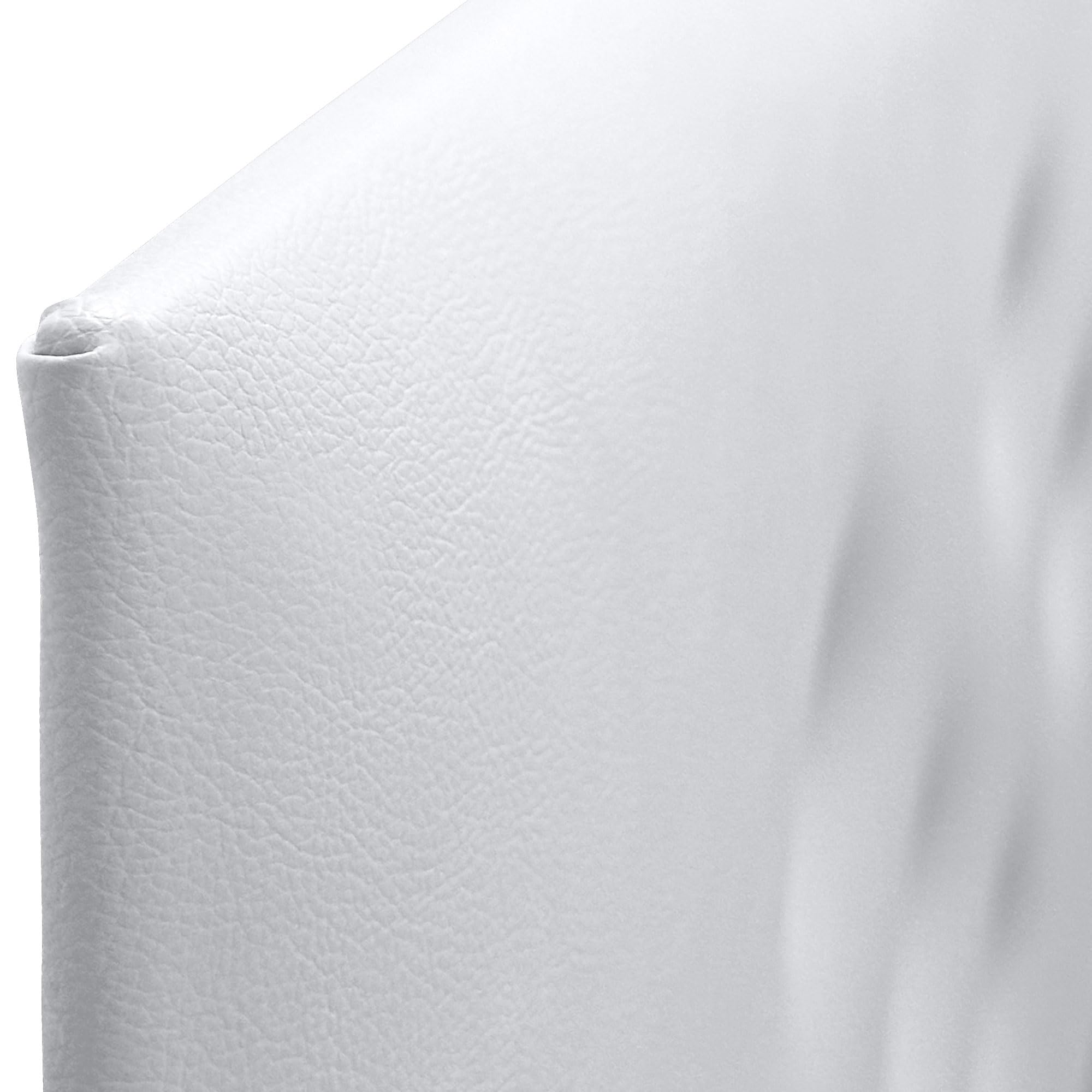 DHOME Testiera in Similpelle o Tessuto ACUALINE con 3 File Intervallate di Bottoni Testata Imbottita Letto di Lusso (Similpelle Bianca, 160cm)