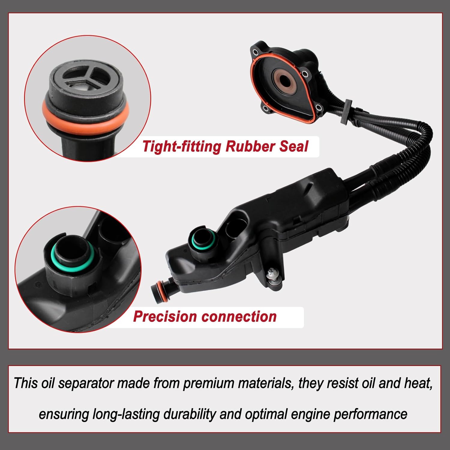 AUCERAMIC Engine Crankcase Vent Valve Oil Separator Fit for Mercedes-Benz C400, C43 AMG, C450 AMG, E400, E43 AMG, E450, GLE400, GLE450 W166, GLE550e, GLS450 V6 3.0L Replace# 2760107111
