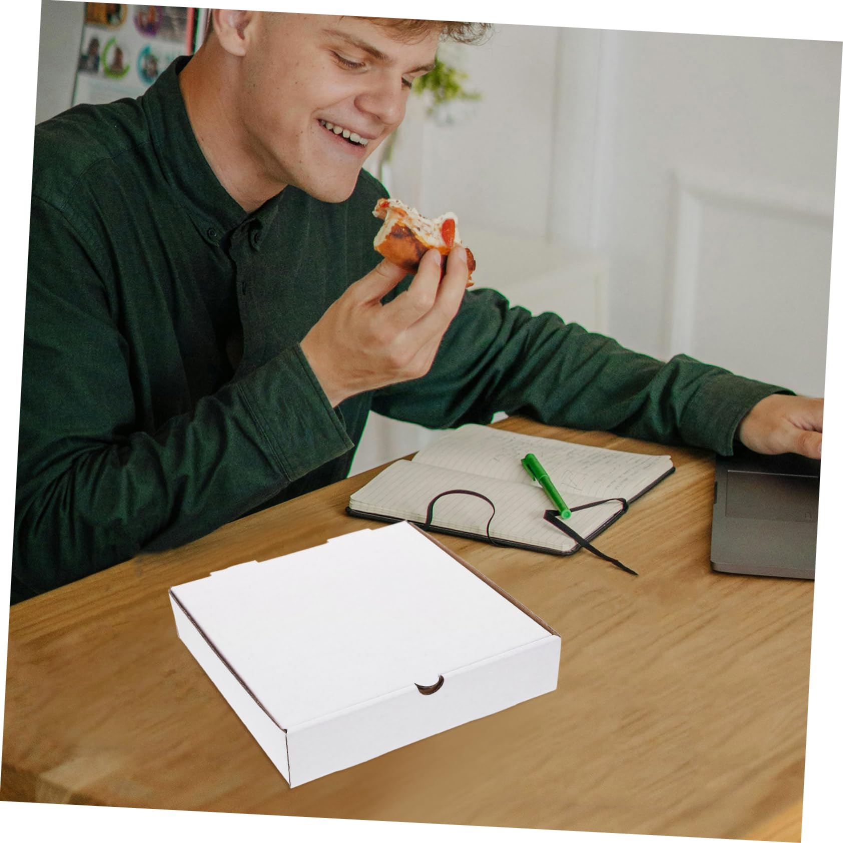 Homoyoyo Cajas de Pizza de Cartón Corrugado Color Claro 30 Piezas