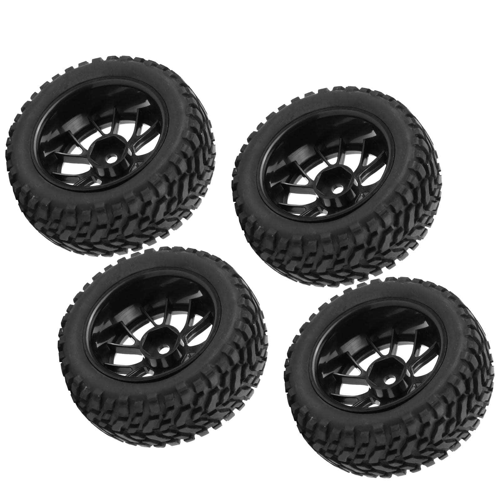 Dilwe Pneumatici per Auto RC, 4 Pezzi Pneumatici per Ruote Pneumatici in Gomma p