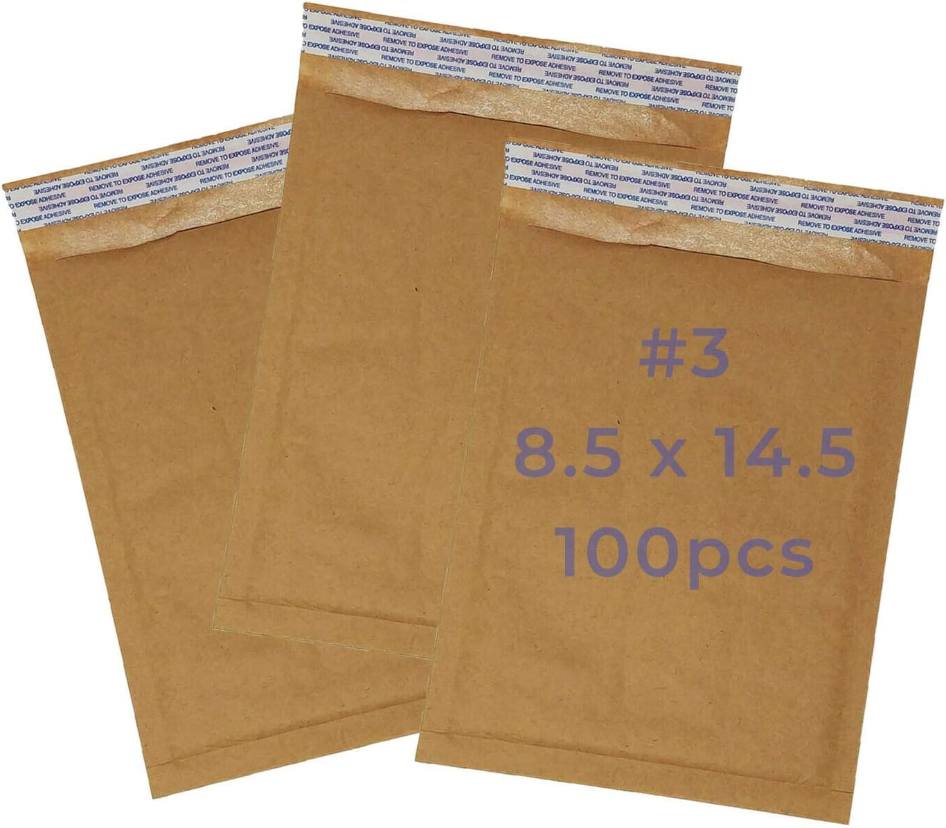 #3 8.5x14.5 Brown Padded Mailers Kraft Bubble Envelopes Shipping Mailers Envelopes Made in USA Quality Mailers 100 pcs | USABubbleMailers