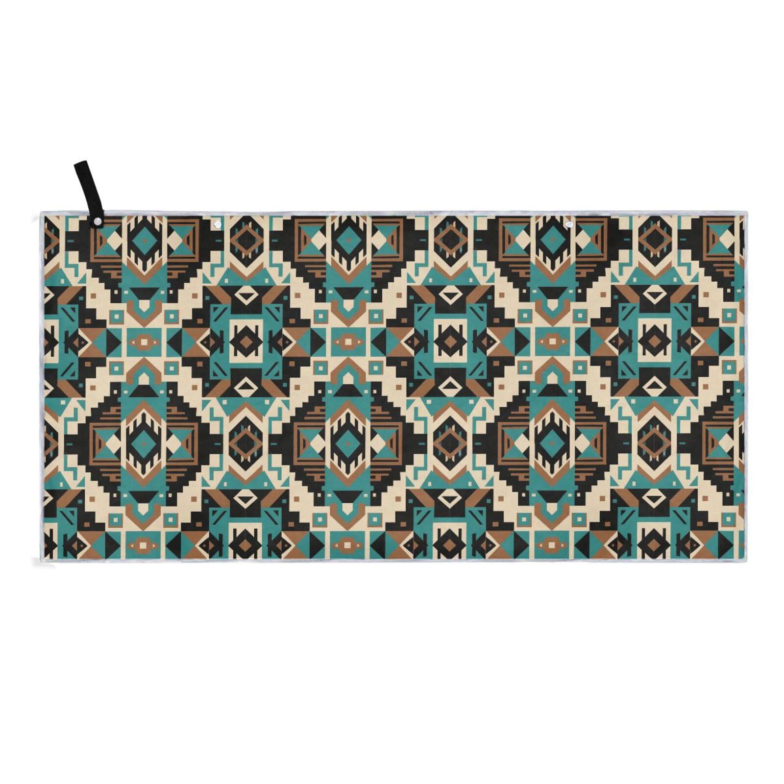 Toallas de baño de secado rápido azul y marrón de 100 x 180 cm para ducha y yoga al aire libre