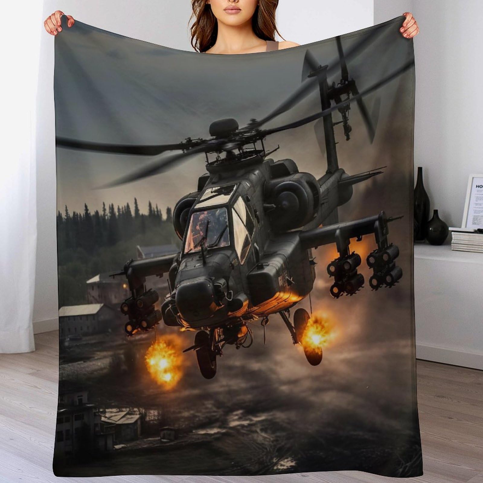 Couverture de jour hélicoptère un plaid polaire doux parfait pour offrir