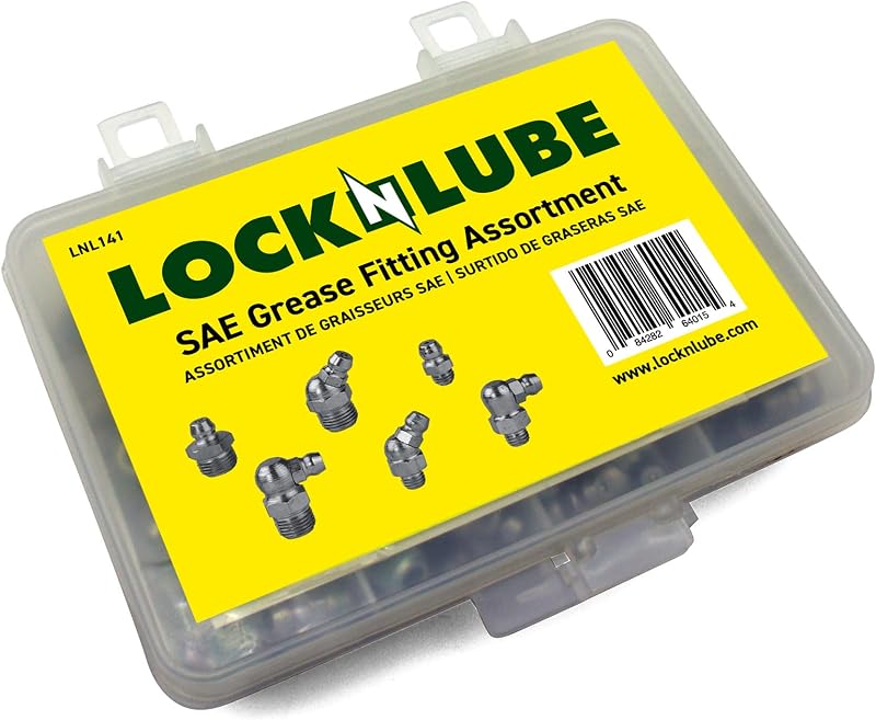 Kit de Graxeiras LockNLube LNL141 com Roscas NPT e 1/4"-28 – 80 peças