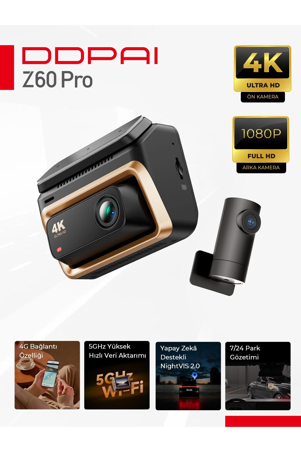 DDPAI - Z60 Dual Pro Araç Içi Kamerası