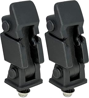 Hood Latches Pair Set (2) - Replaces# 55176636AD, 68038118AA, 42422 - Fits Jeep Wrangler TJ 1997, 1998, 1999, 2000, 2001, 2002, 2003, 2004, 2005, 2006 - Hold-Down Hood Latch Catch Kit 1997-2006