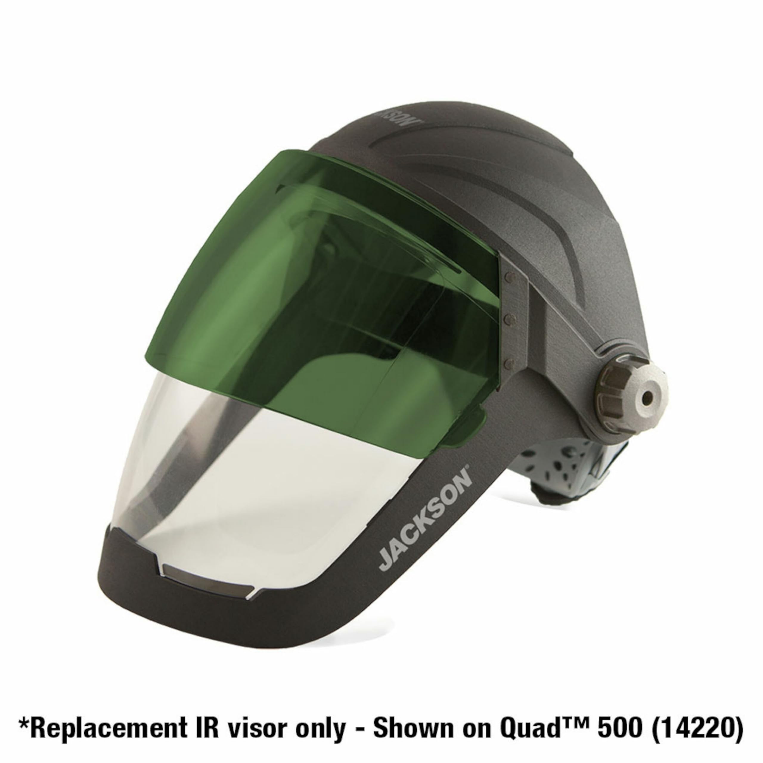 Jackson Safety 14258 - Ventana de repuesto para Quad 500 Premium multiusos, 4.3 pulgadas x 9.2 pulgadas x 0.2 pulgadas, sombra 8 IR