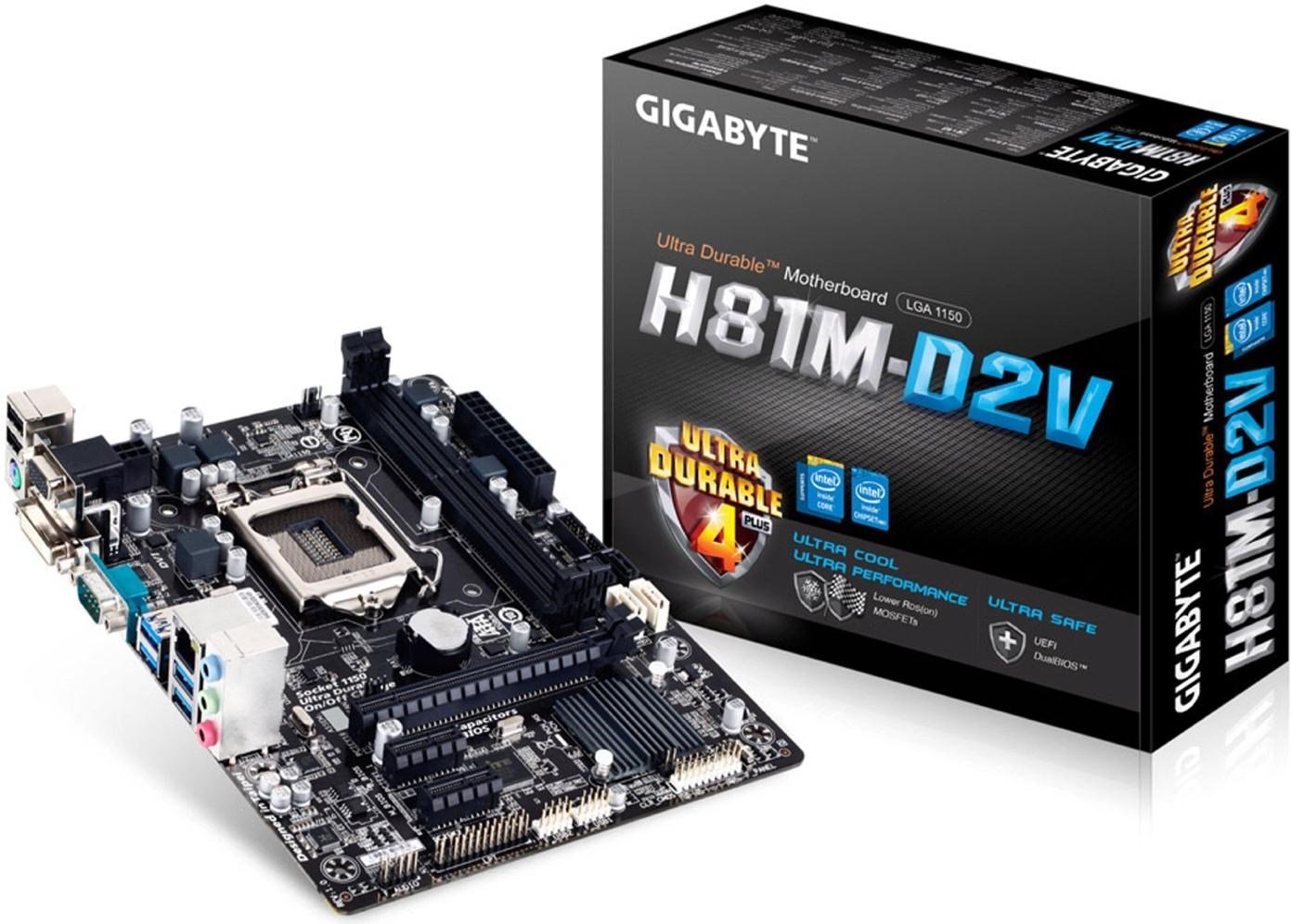 GIGABYTE GH-H81M-S2H, INTEL H81, LGA1150, Micro ATX, Motherboard W/ IO Shield £19.95 - UK GIGABYTE GH-H81M-S2H, INTEL H81, LGA1150, Micro ATX, Motherboard W/ IO Shield £19.95 - UK