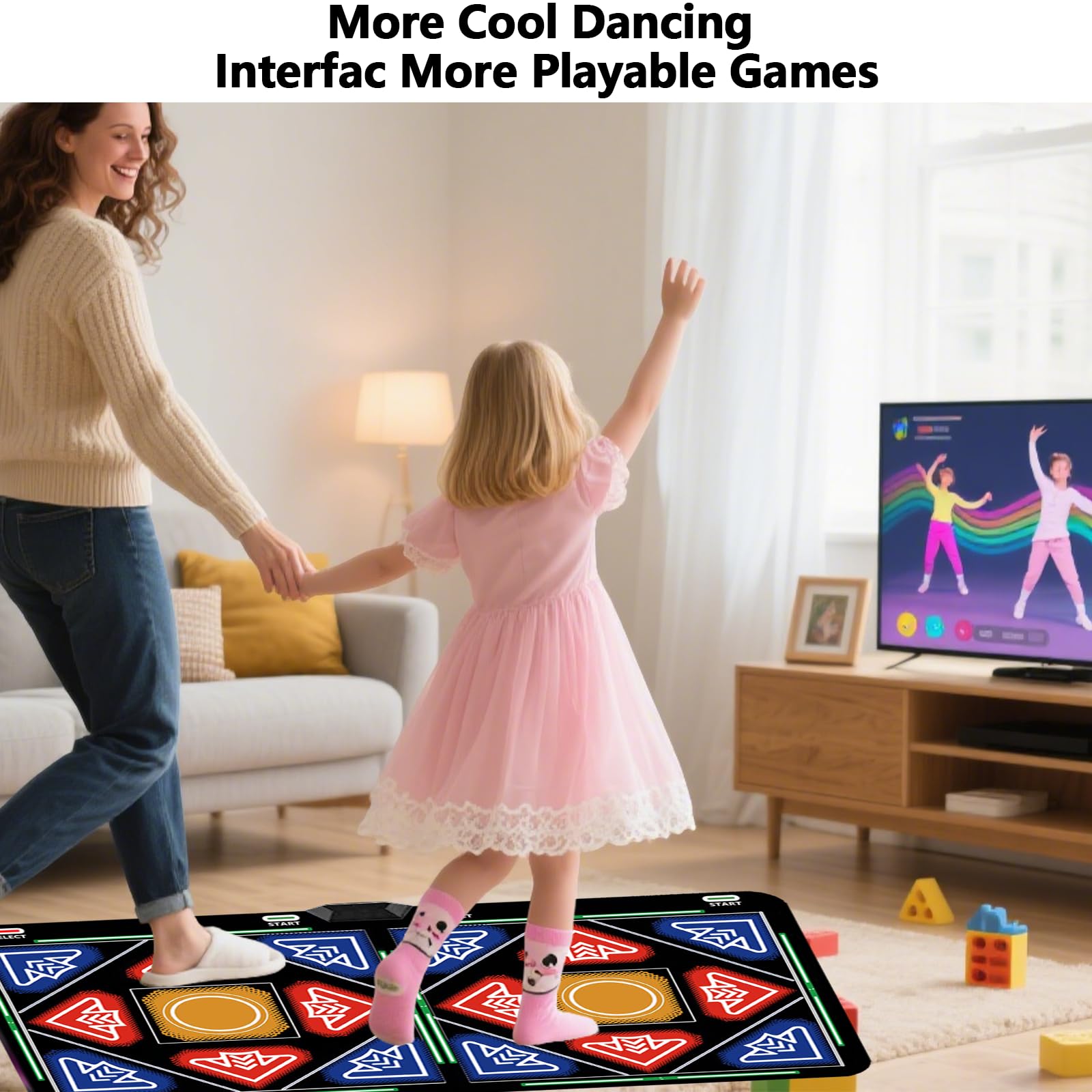 Alfombra Baile Niña Para TV Con Cámara,Dance Mat Doble Electrónica HDMI