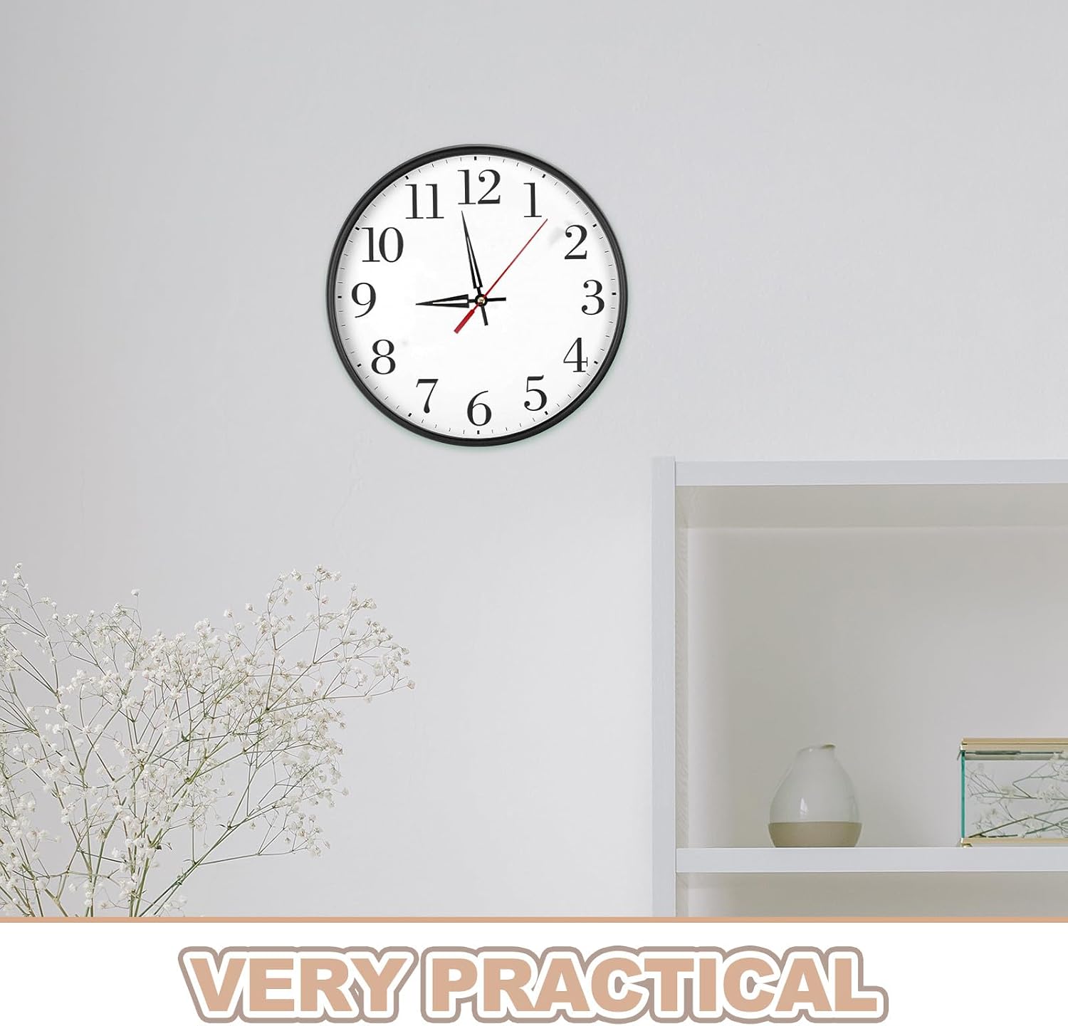 Quartz Clock Movement Replacement Kit Silent Wall Clock Mechanism Battery Powered DIY Motor with for Repair Custom Projects Home Office Decor