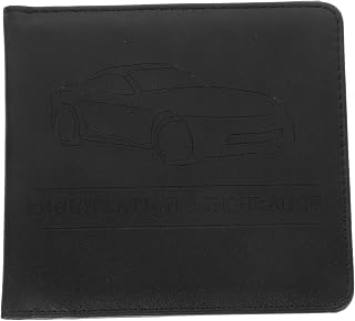 GANAZONO Car Insurance Document Holder PU Leather Vehicle Registration and Insurance Card Organizer Wallet for Drivers ID and Credit Card Holder for Travel Auto Accessories