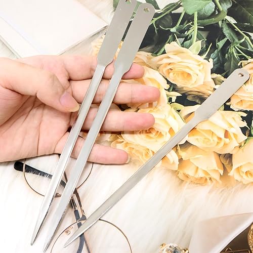 Miniatura 7 de Honbay Cuchillo para abrir cartas, herramienta de apertura de cartas, cortadora de sobres de acero inoxidable, abridor de sobres de metal,