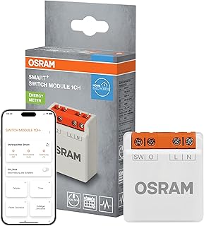 OSRAM SMART+ WiFi Switching Module 1 Channel, 8A Switching Capacity, Energy Meter, Smart Home, Alexa Compatible, White