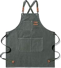 【Y Yakunitatu】Apron Bib Work Canvas Thick Cotton 10 Colors Available Cafe Apron DIY Artisan Work Free Size Unisex